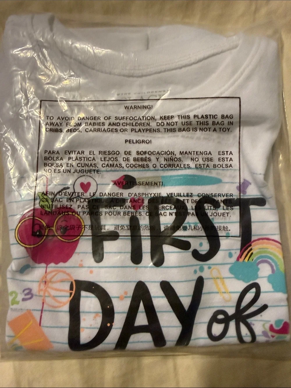 The Children's Place White 'First Day of Pre-K' Colorful Graphic Tee
